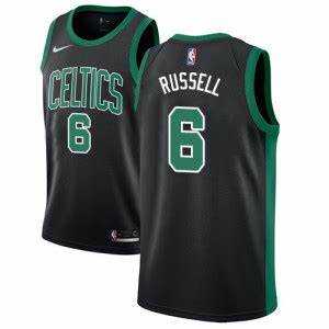 Mens Boston Celtics #6 Bill Russell Black Basketball Swingman Statement Edition Jersey Dzhi->->NBA Jersey